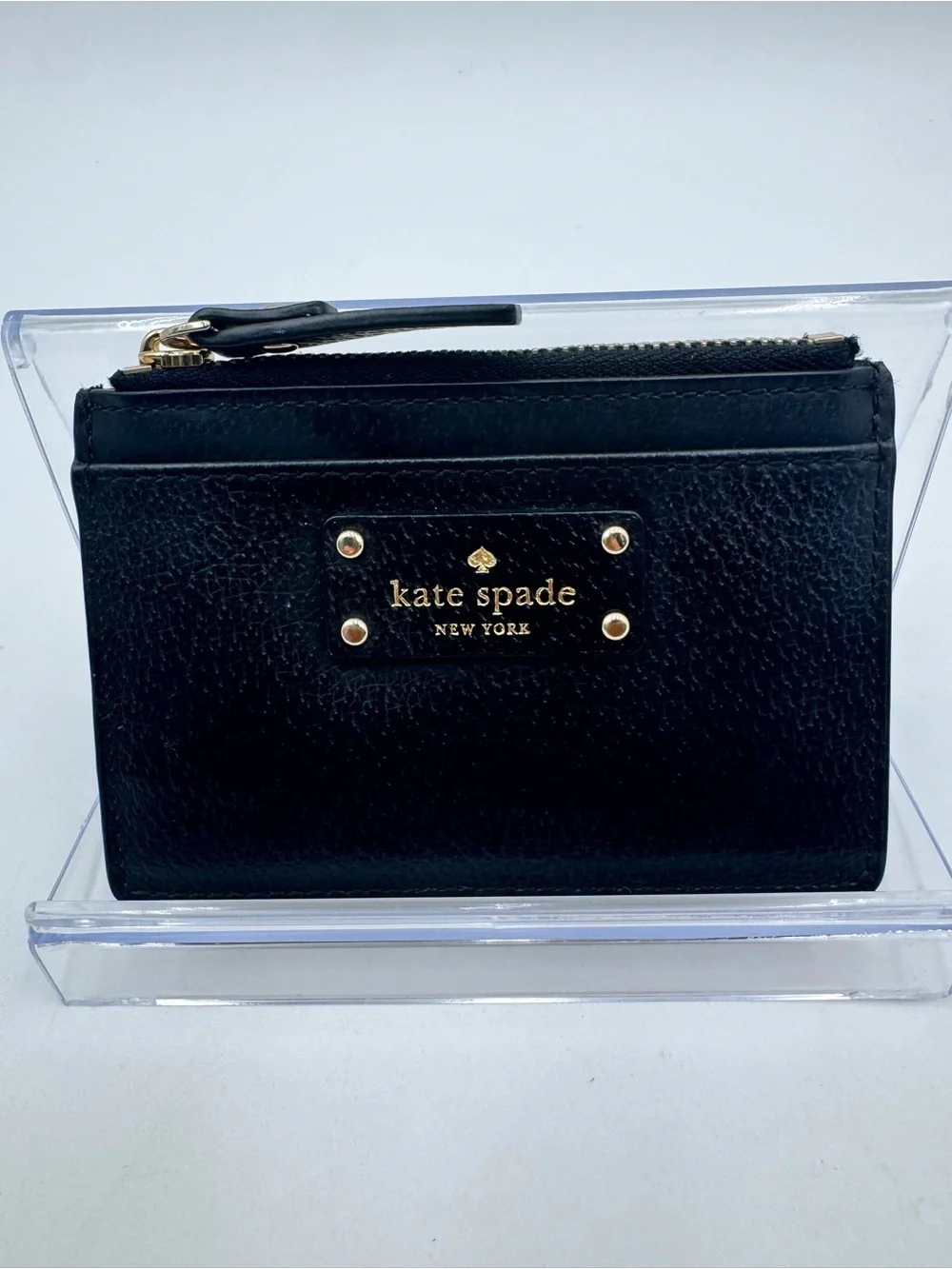 Kate spade zip card holder - black